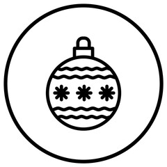 Christmas ball Vector Icon Design Illustration