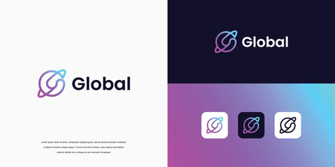 Global Tech Logo Design Template