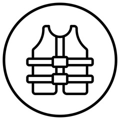 Life Jacket Vector Icon Design Illustration