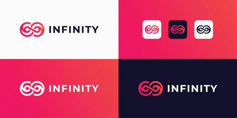 Fototapeta premium infinity logo design vector inspiration