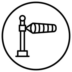 Windsock Vector Icon Design Illustration