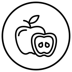 Apple Vector Icon Design Illustration