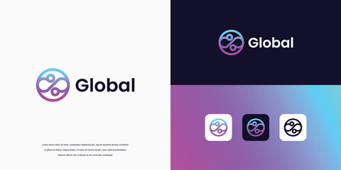 Vector Global Tech Logo Design Template