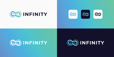 infinity logo design vector inspiration