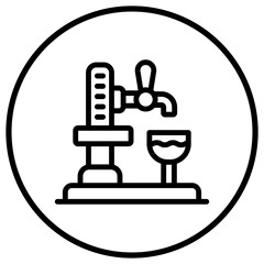 Beer Tap Vector Icon Design Illustration