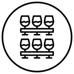 Fototapeta premium Wine Glasses Vector Icon Design Illustration
