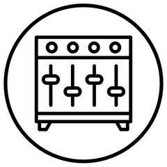 Music Equalizer Vector Icon Design Illustration