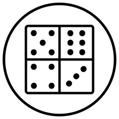 Domino Vector Icon Design Illustration