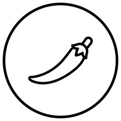 Chili Vector Icon Design Illustration
