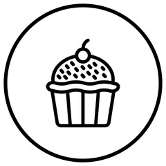 Cupcake Vector Icon Design Illustration