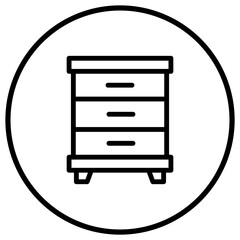 Cabinet Vector Icon Design Illustration