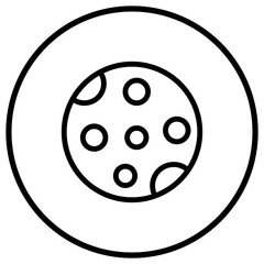 Full Moon Vector Icon Design Illustration