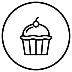 Cupcake Vector Icon Design Illustration