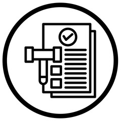 Legal Documents Vector Icon Design Illustration