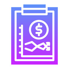 Obraz premium Stock Market Report Icon