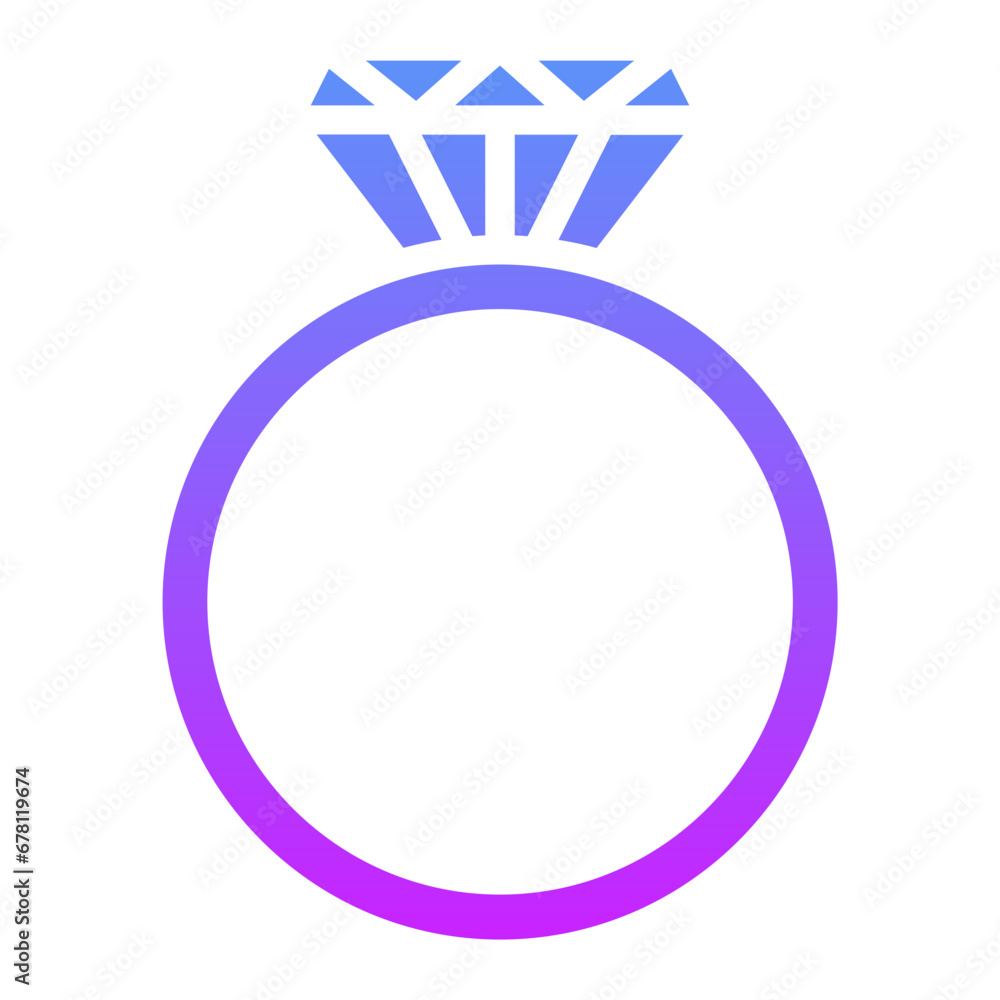 Canvas Prints Diamond Ring Icon