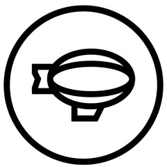 Flying Airship Vector Icon Design Illustration © Graphixs Art