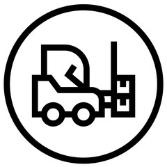 Fork Lifter Vector Icon Design Illustration