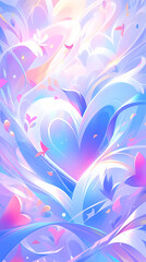 Abstract Romantic Background with Colorful Hearts. Love pattern can be used for brochure, banners or website. Design concept for Valentines day.