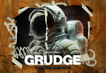 Grudge Photo Effect & Thumbnail Layout - obrazy, fototapety, plakaty