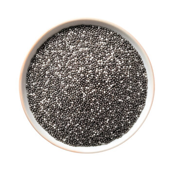Chia seeds on transparent background, white background, isolated, icon material, commercial photography