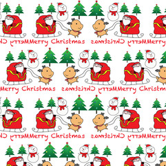 seamless pattern with cute christmas wrapping