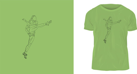 t shirt design concept, A player and his actions