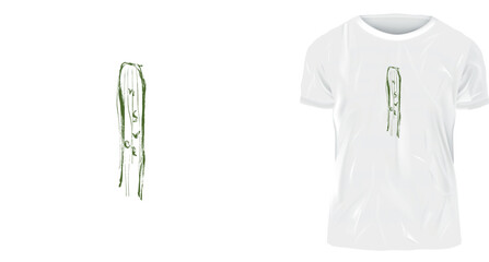 t-shirt design concept, brush drawing