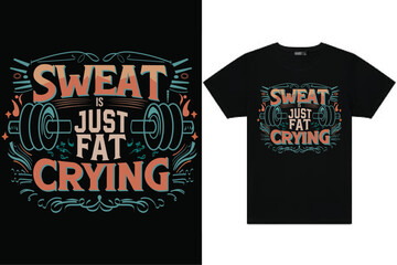 Typography gym t shirt