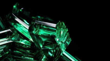Emerald gemstones close-up
