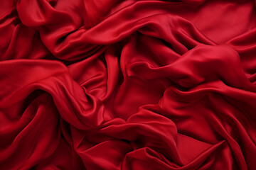 the texture of a crumpled red fabric