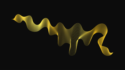 Abstract backdrop with luxury golden waves