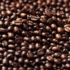 coffee beans background. AI generated illustration