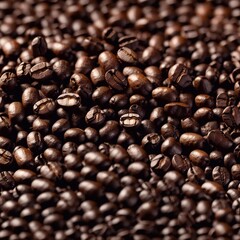 Fototapeta premium coffee beans background. AI generated illustration