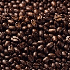 Naklejka premium coffee beans background. AI generated illustration