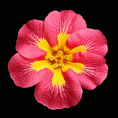 Bright pink Primula flower.