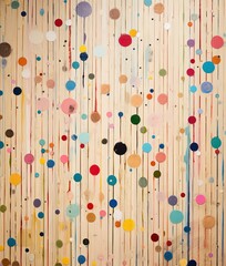 Vibrant Polka Dot Circles Painting with Energy and Movement