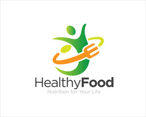 healthy food nutrition logo designs for medical clinic health logo