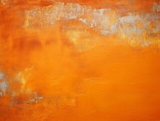 Vibrant orange palette, textured with delicate scratches, Generative AI