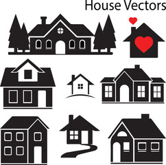set of houses,house, home, icon, building, estate, vector, architecture, set, roof, symbol, real, illustration, construction, design, property, urban, window, town, real estate, 