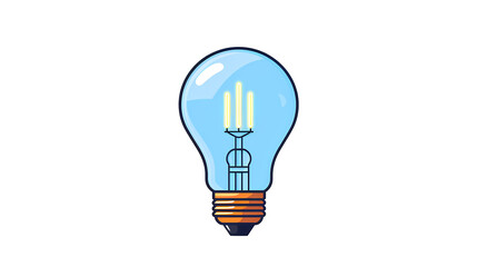 Light bulb light electricity on transparent background, white background, isolated, icon material, vector illustration