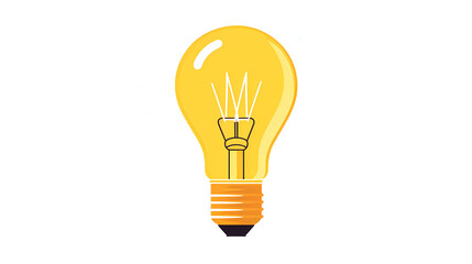 Light bulb light electricity on transparent background, white background, isolated, icon material, vector illustration