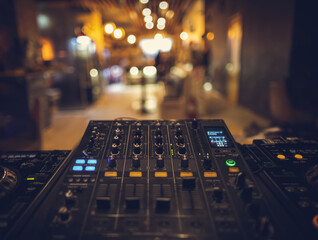 Mixer equipment entertainment DJ station