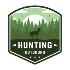 Foto op Plexiglas Deer Hunting Outdoors Vector Logo © Design Spread
