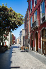 Small alley in the Spanish town of Las Palmas de Gran Canaria