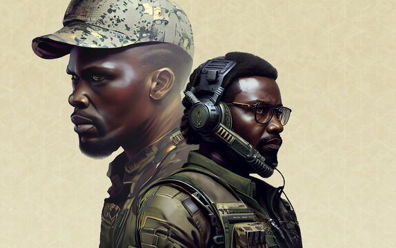 Brave commandos working together for peace - Fantasy illustration