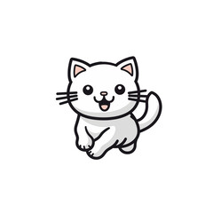  illustration of cat with white background