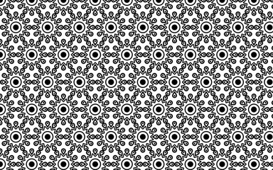 Decorative Seamless Pattern Black and White 006