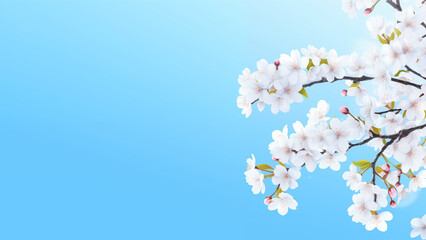 Fototapeta na wymiar Spring branches of cherry blossoms against the sky