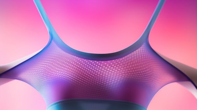 A woman's bra top with a mesh pattern, AI